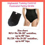 High Waist Tummy Control Postnatal Panty Girdle with Hook {Black/Nude} <10% OFF >