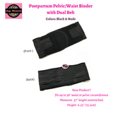 Postpartum Pelvic and Waist Binder with Dual Belt {Black/Nude} 10% Off